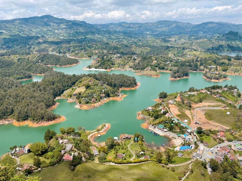 Lakes view from El Peñol Colombia