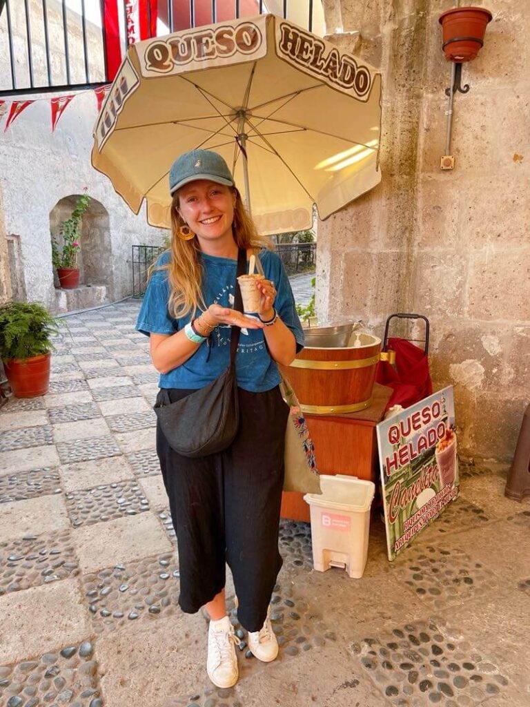 Eating ice cream in arequipa