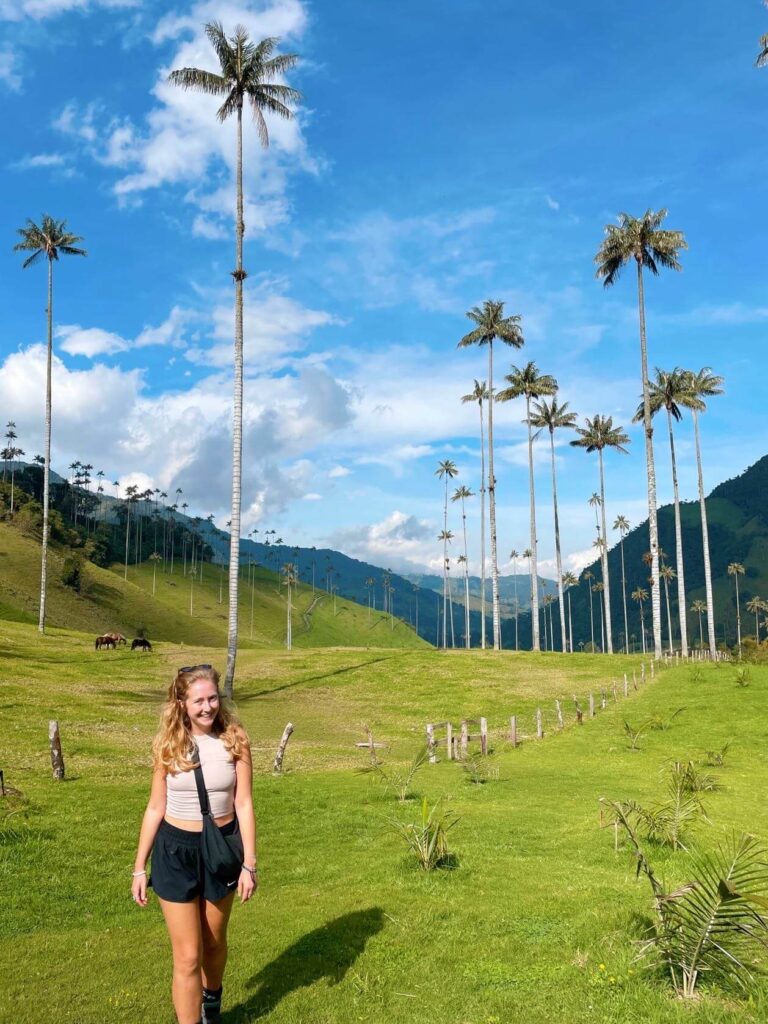 Valle de Cocora girl travelling alone Colombia