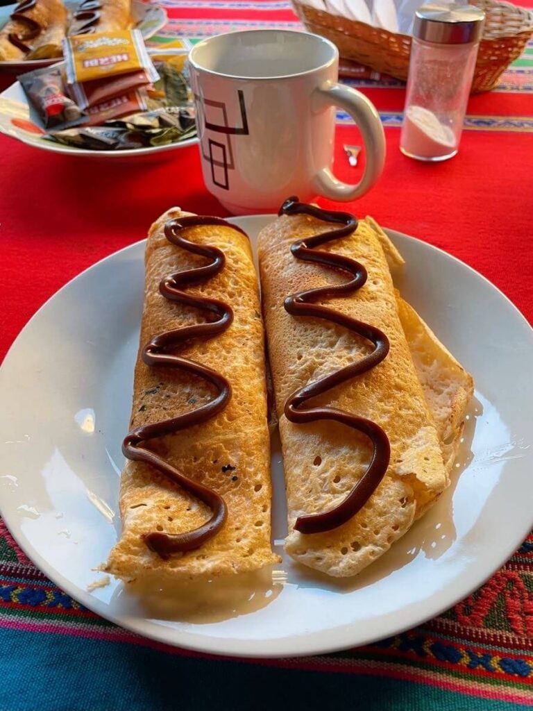 Chocolate banana pancakes