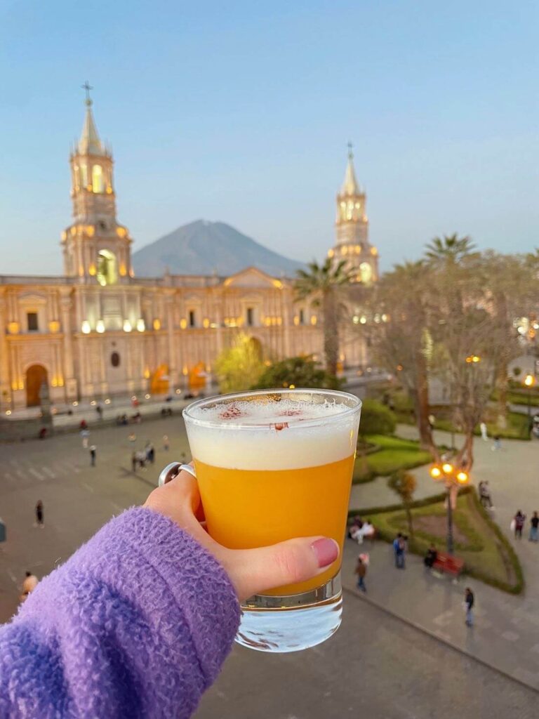 Rooftop bar cocktail