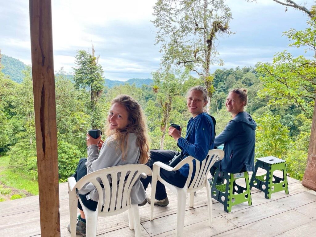 Hostel friends bird watching