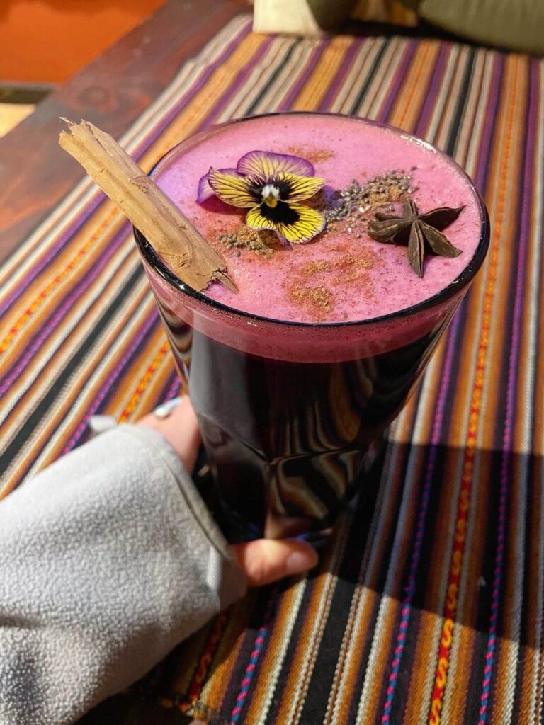 Chicha morada typical drink 