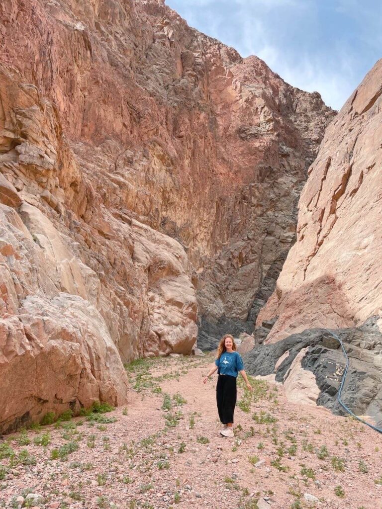 Hiking in canyon