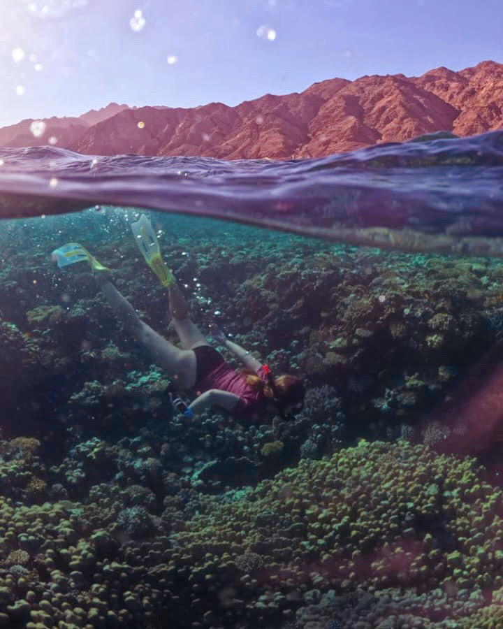 Snorkelling at blue hole