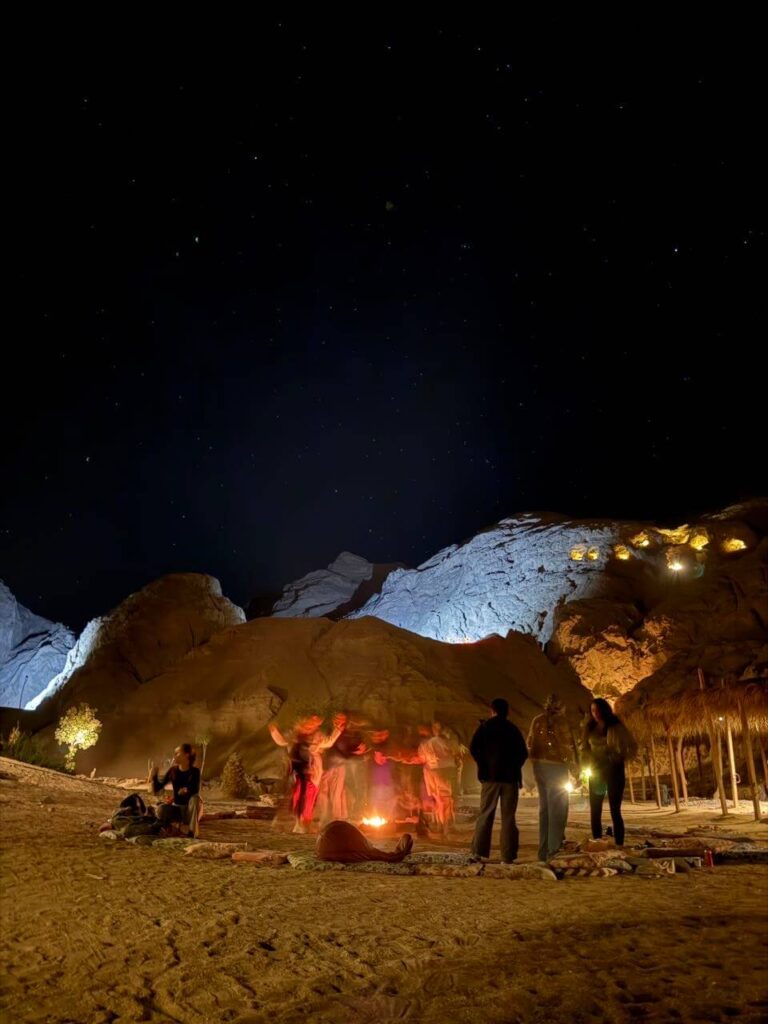 Bonfire at wadi